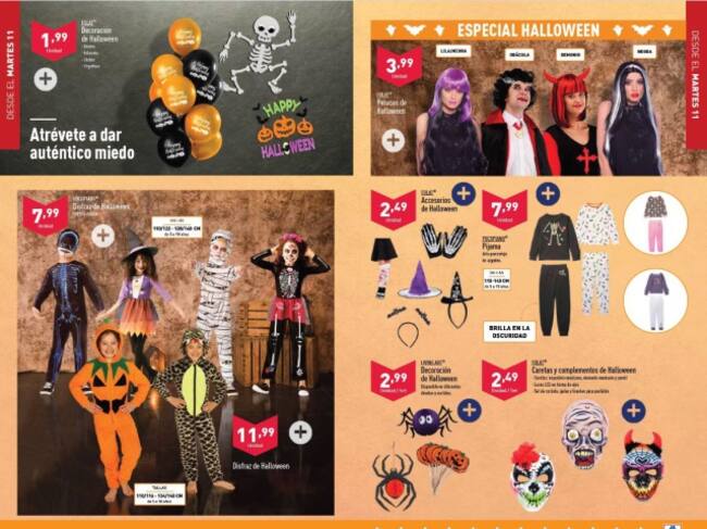 Colección de Halloween de Aldi