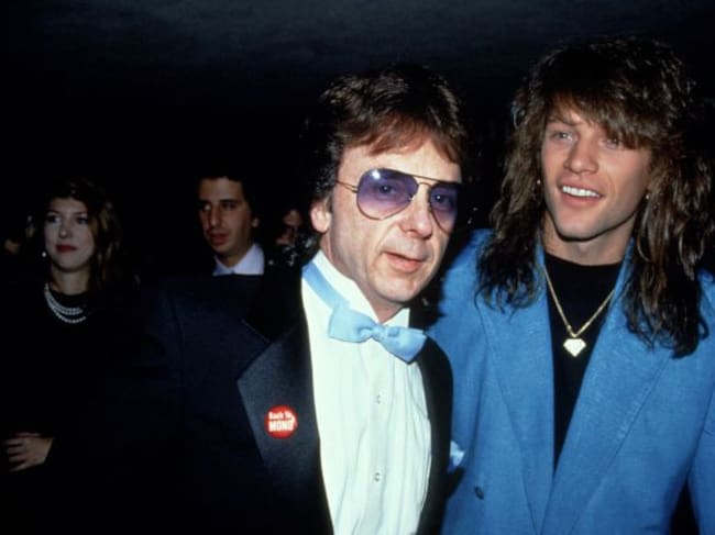 Phil Spector y Jon Bon Jovi, en 1990.
