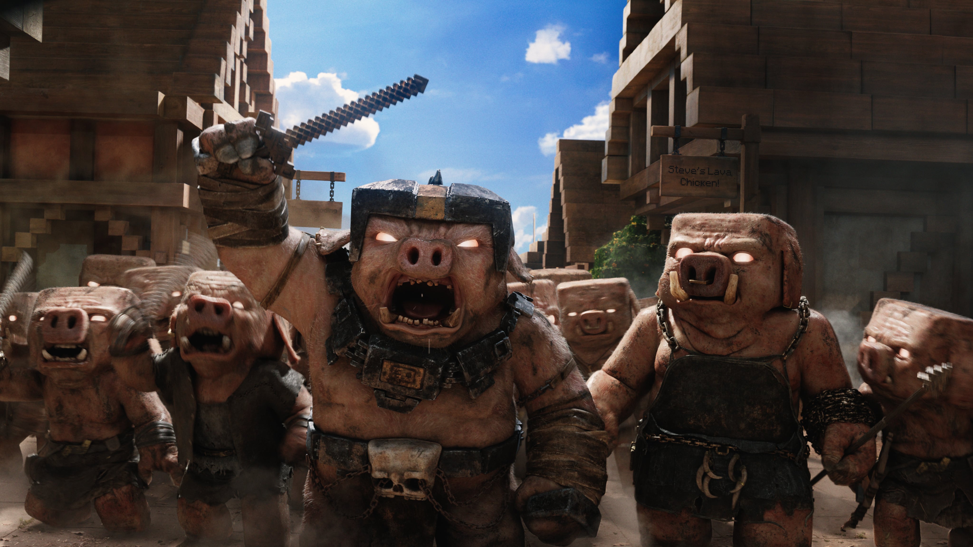 Los Piglins en una escena de &#039;Una Película De Minecraft&#039;. / Warner Bros.