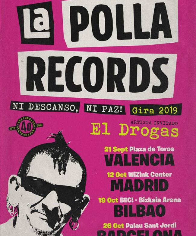 Cartel Oficial de la gira NI DESCANSO, NI PAZ! 2019