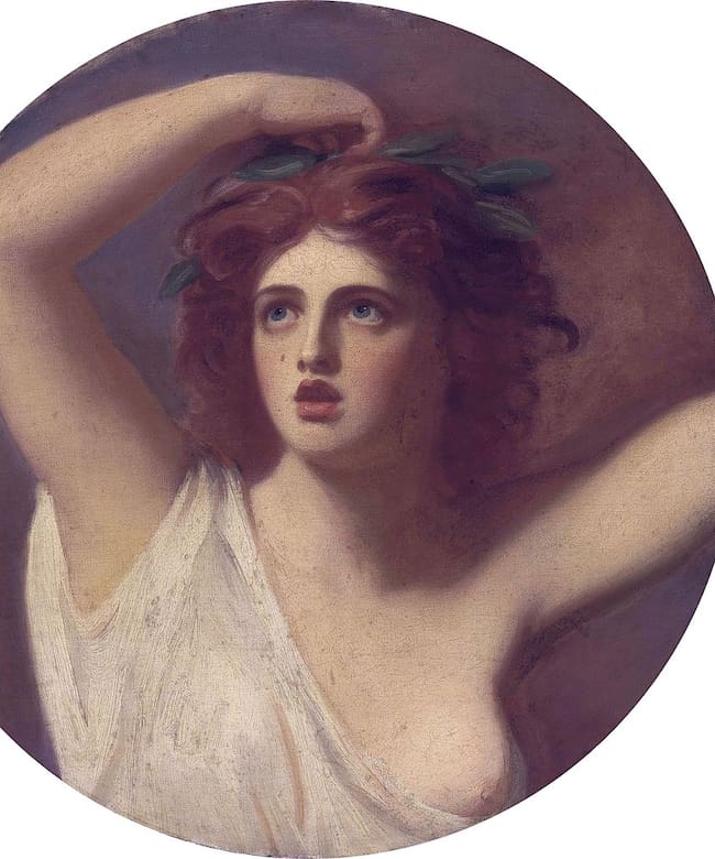 Retrato de George Romney: Emma Hamilton en el papel de Cassandra.